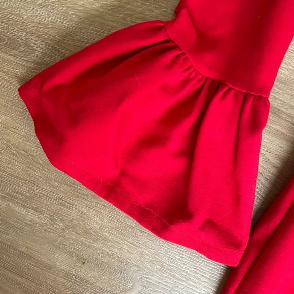 COPY - Rachel Parcell red bell sleeve dress with an exposed gold zipper in size… - Picture 8 of 8